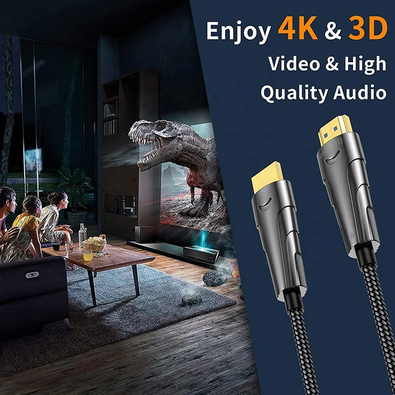 1080P 4K HDMI 남성-남성 케이블 2.0 HDMI 광케이블 1M 2M 3M 5M 10M 15M 20M 30M 50M 100M HD 비디오 광섬유 HDMI 케이블