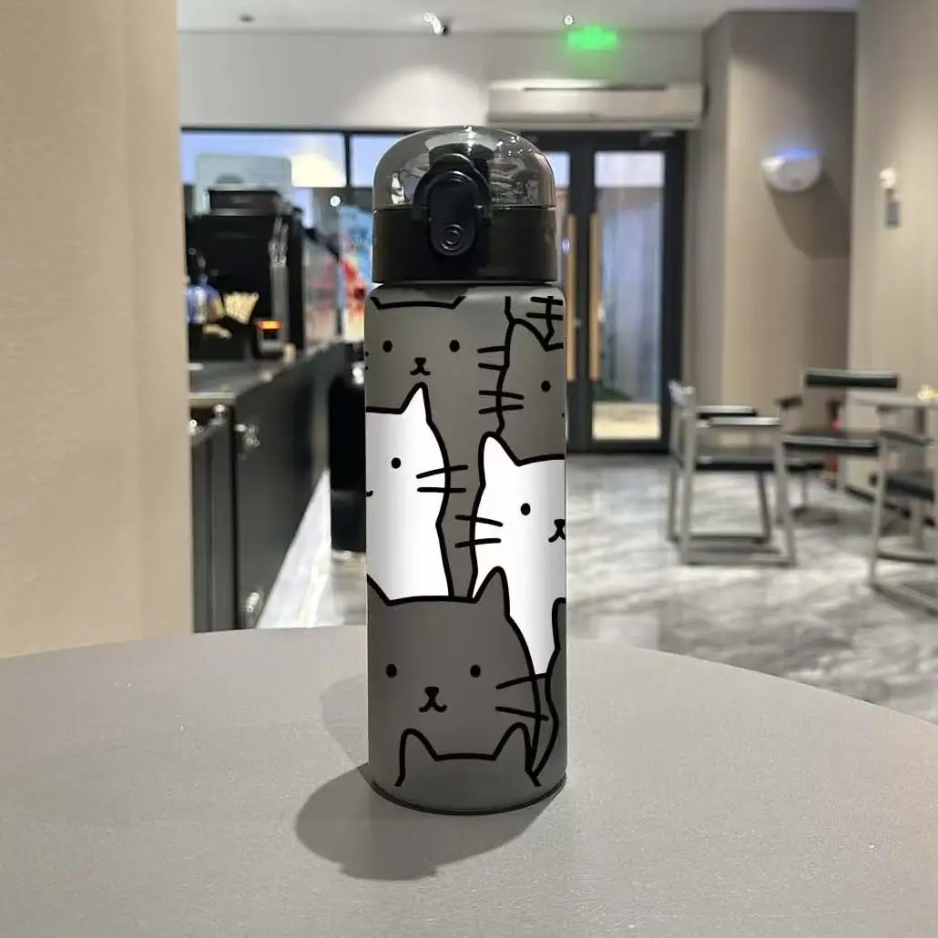 زجاجة مياه كارتون كات 780 مل مطبوعة ثلاثية الأبعاد...