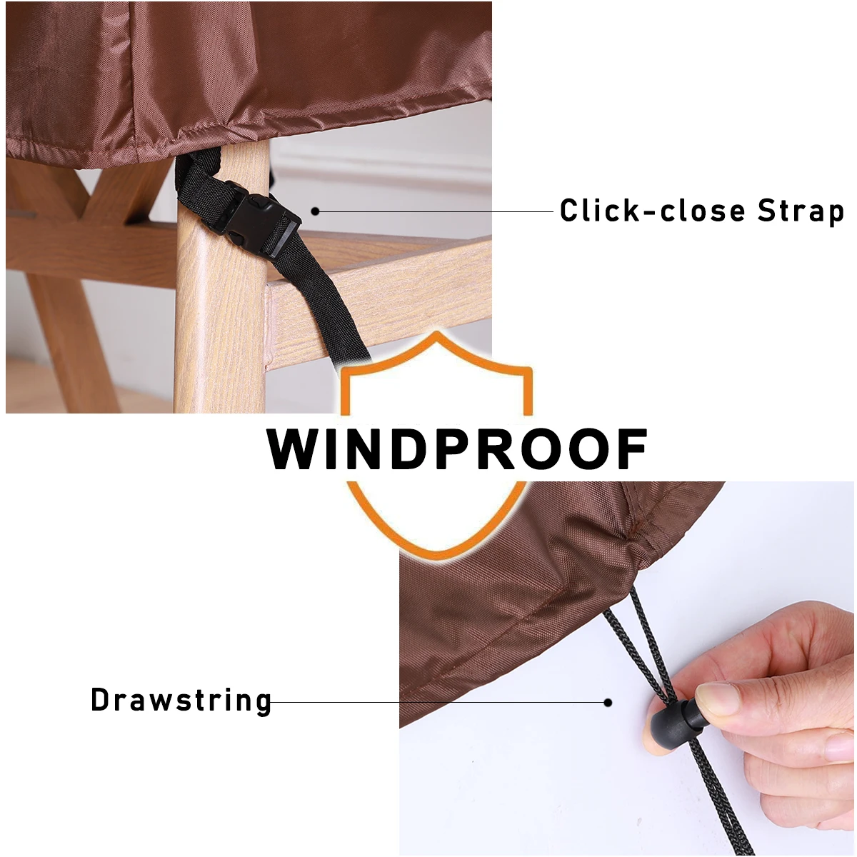 420D HEAVY DUTY Outdoor Garden Furniture Cover for Sofa Table Chair Patio Waterproof Wind-Proof Anti-UV Against Rain Snow 3