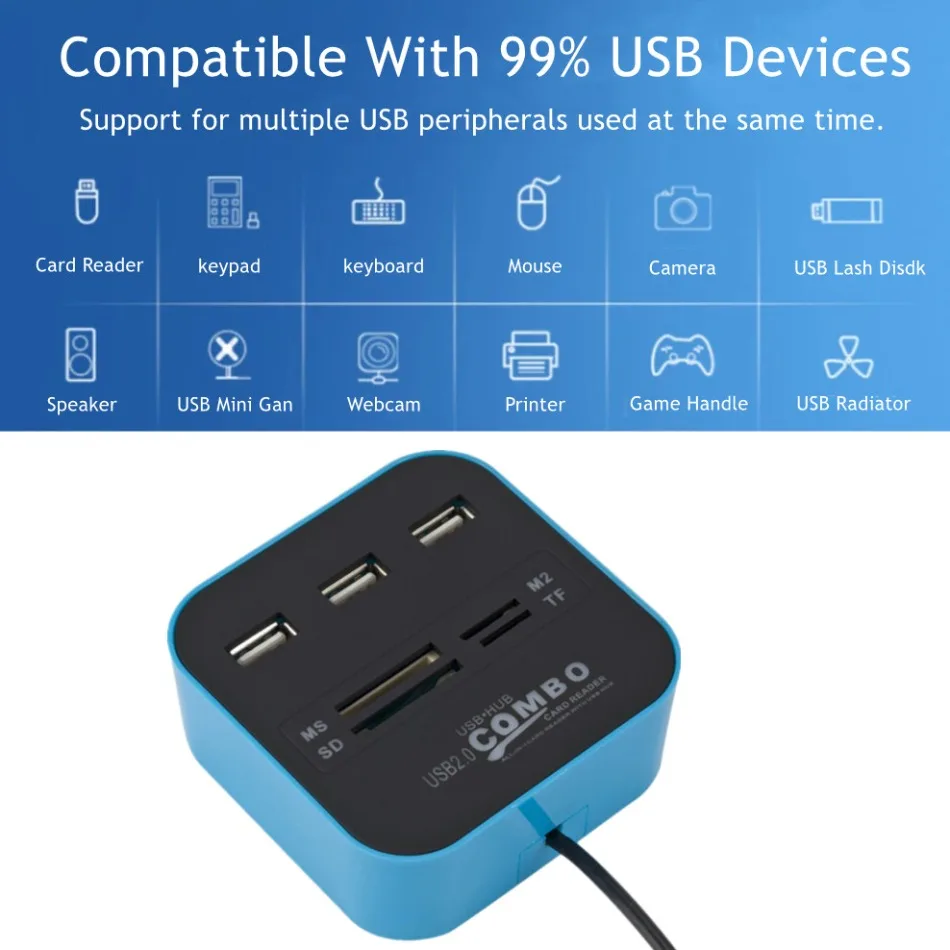 ラップトップ用のWvvmvv-3ポートハブ,マイクロカードリーダー,SD