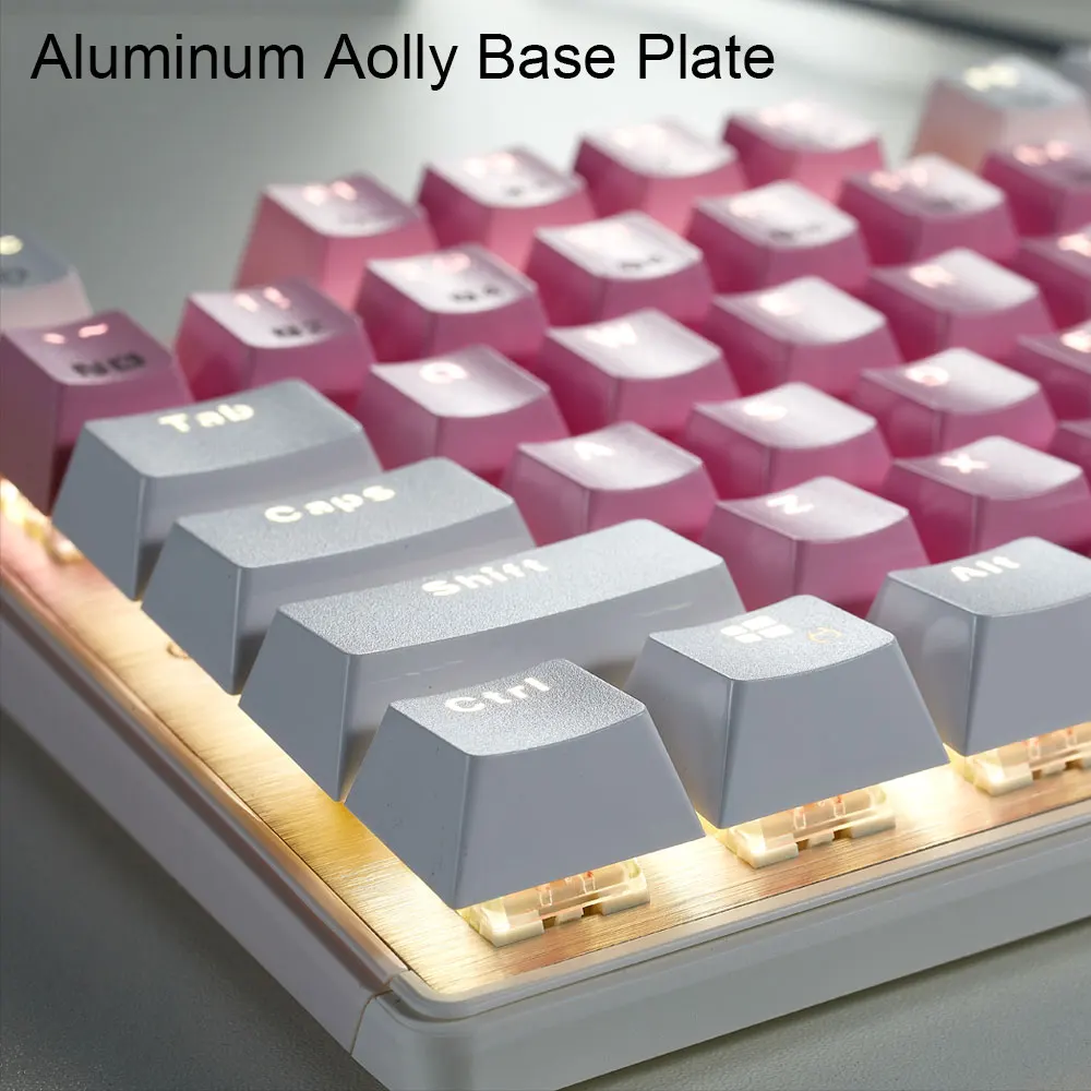 HEXGEARS GK715S 기계식 키보드 104키 PBT 키캡 Kailh 레드 스위치 핫 스왑 화이트 백라이트 게임용 키보드 및 작업용 타이핑
