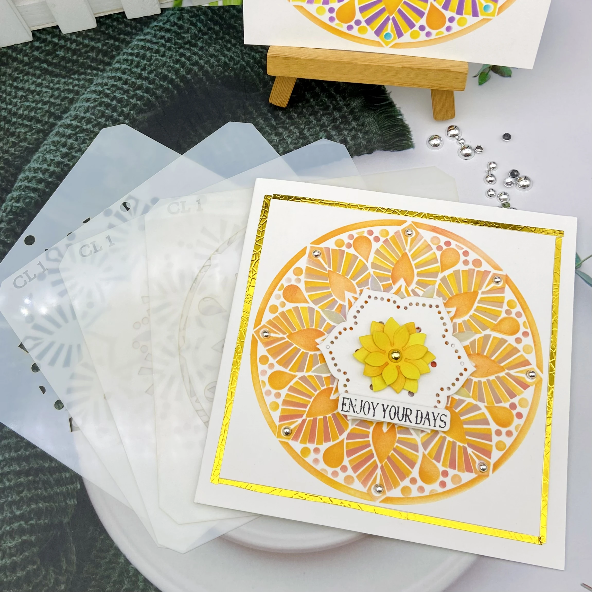 Layered Mandala Stencils Painting Templates for Scrapbook Tile Furniture Wall Home Decor Craft Draw Tracing Stencils