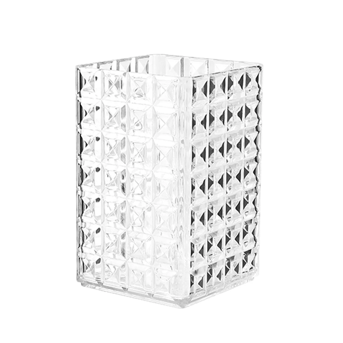 Transparent Plastic Mouthwash Reusable Toothbrush Holder Portable Square Couple Gargle Cup Tumbler Bathroom Accessories_voghion.com