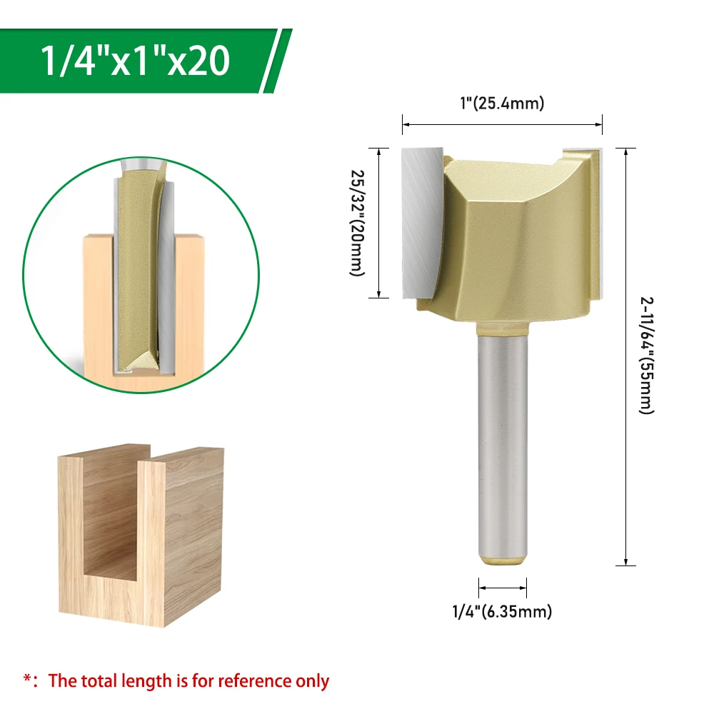 LAVIE 1 Stück 6mm 6,35mm 12,7mm Schaftfräser für Holz, gerader Fräser für Holzbearbeitung, Nutfräser, Fräswerkzeug H060020 – Detail 31