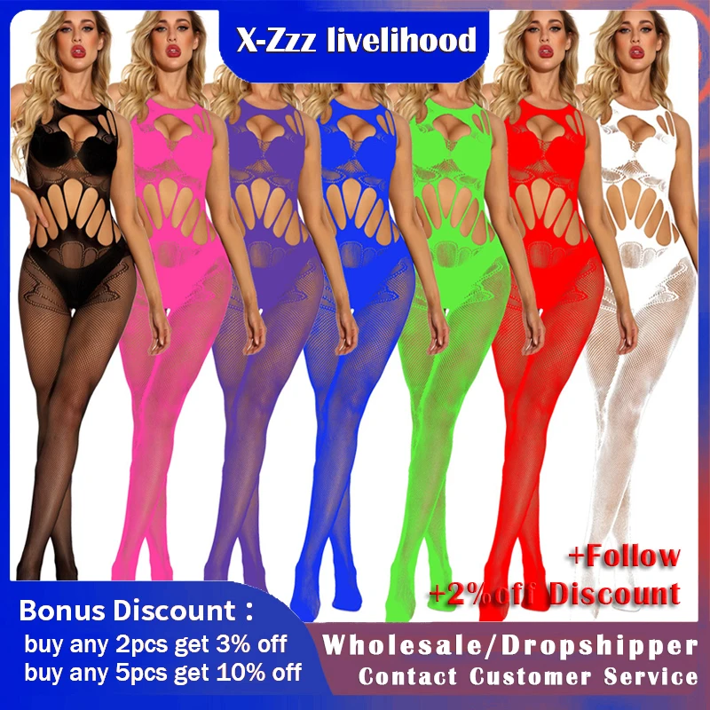 

Ladies Plus Size Lingerie Erotic Exotic Dresses Sexy Mesh Fishnet Babydoll Women Sexy Sheer Bodysuit Erotic Lingerie Body Socks