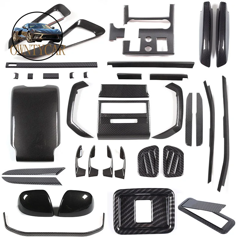 For Land Rover Range Rover Sport L461 2023-2025 ABS Carbon Fiber Car Interior Decoration Frame Decorative Stickers Accessories 1