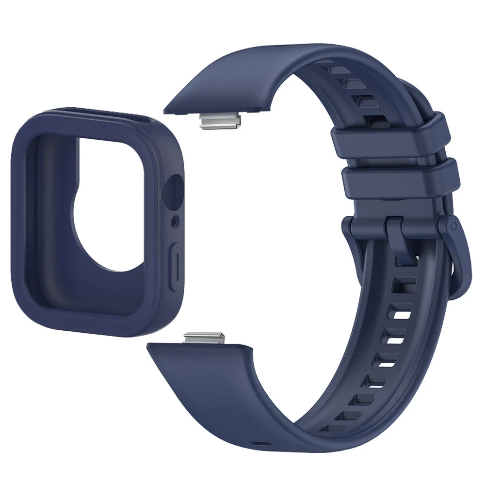 Colorful Silicone Band and Soft Protector Case for Huawei Watch Fit 3 - Sporty Replaceable Accessory Set