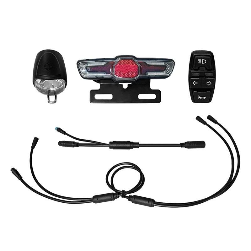 

Комплекты фар для электровелосипеда DK336, комплекты фар, запчасти, аксессуары для E-Bike, модифицированный сигнал, переключатель фары и задний фонарь для электровелосипеда