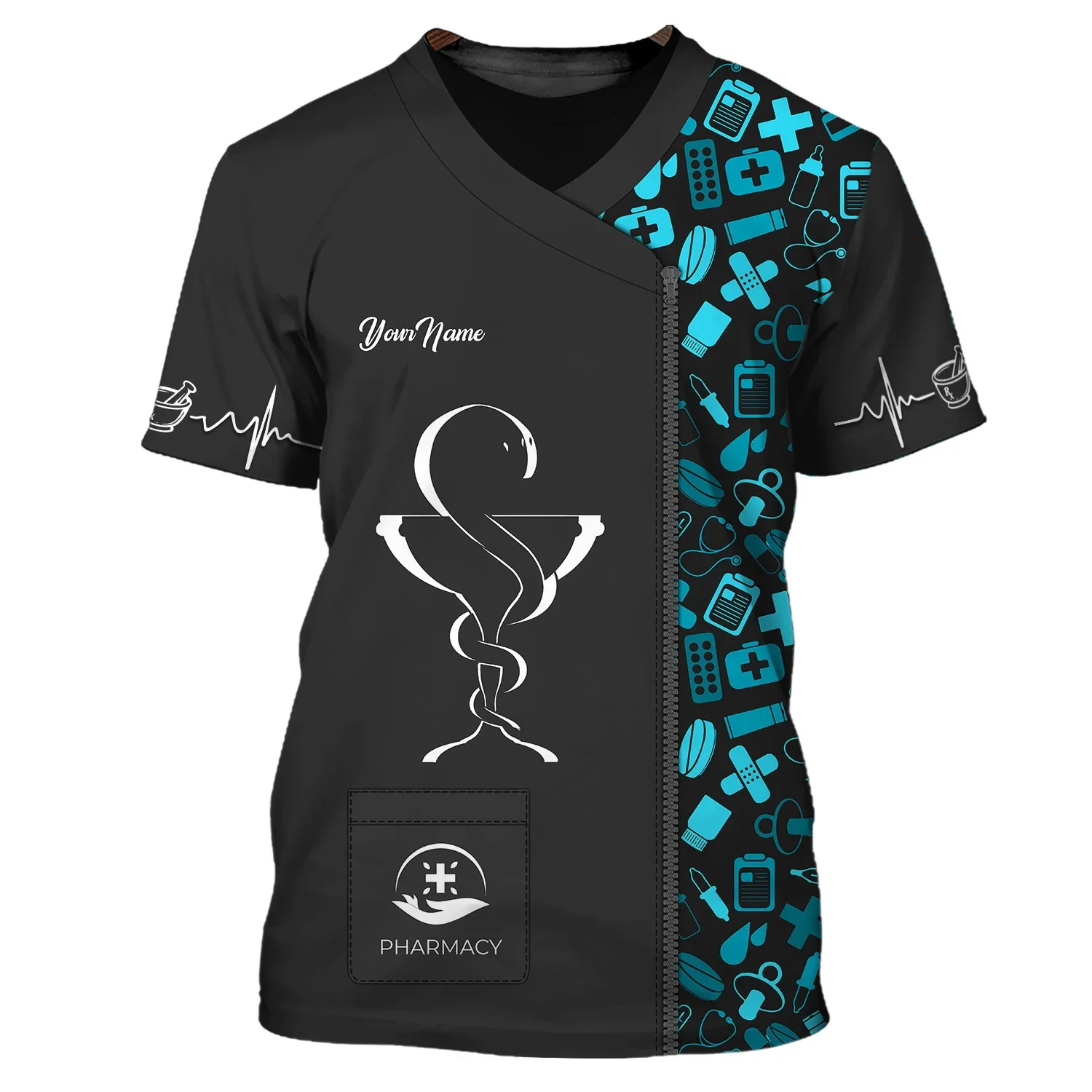 2025, Sommer-Herren-T-Shirt, Pflegewerkzeuge, personalisiertes 3D-gedrucktes Unisex-T-Shirt, Krankenschwester-Uniform, medizinische Peelings, lila T-Shirt DW186 – Detail 20