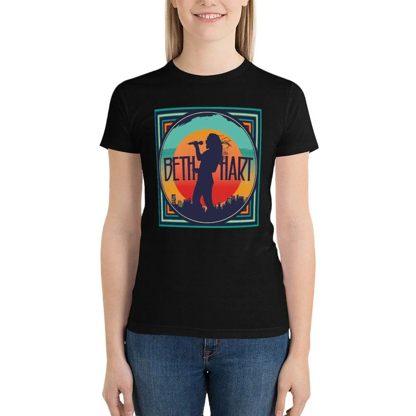 Retro Beth-Hart Graphic the Queens of blues-rock Women T-Shirt customizeds sweat funny black t shirts for Women