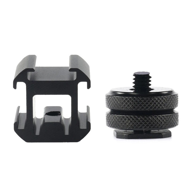 Camera Accessories Camera Bracket Camera Mount Bracket Triple Hot Shoe Mount Adapter Dual Screws Bracket Stand Holder For DSLR Camera For LED Video Microphone Monitor Flash Light