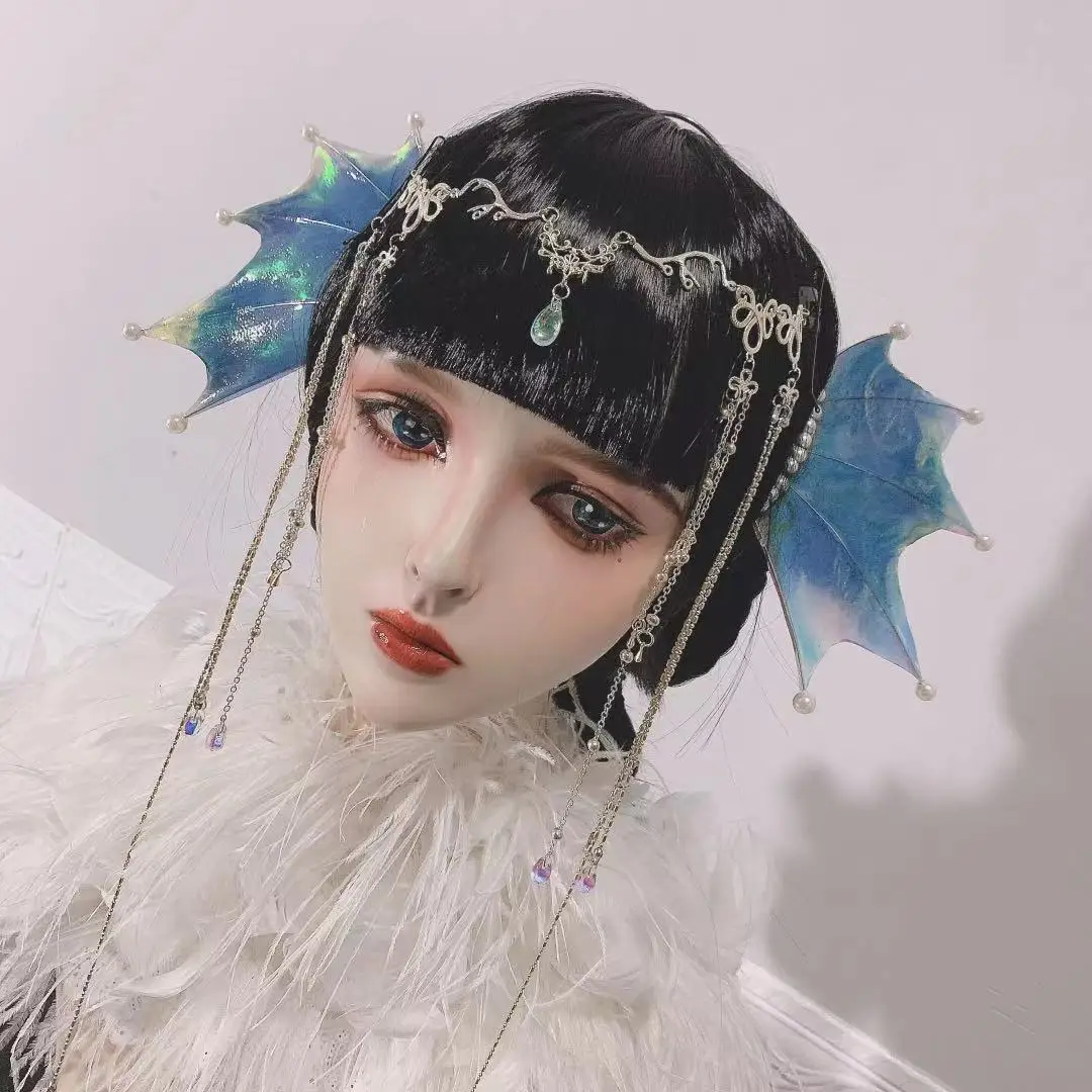 人魚 ヒレ耳 ヘアアクセサリー,美しい人魚の耳,パーティーギフト