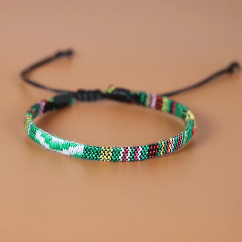 Bohemia Embroidery Woven Anklets For Women Men Anklet Set Adjustable Rope Braided Anklets Fashion Handmade Ethno Jewelry silver anklet bracelet ankle chains cubic zirconia anklet beads anklet fashion accessories