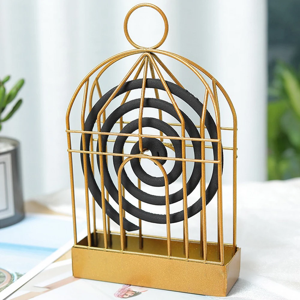 

Mosquito Coil Holder Creative Birdcage Type Home Supplies Nordic Retro Home Incense Sandalwood Mosquito Repellent Coil Holder