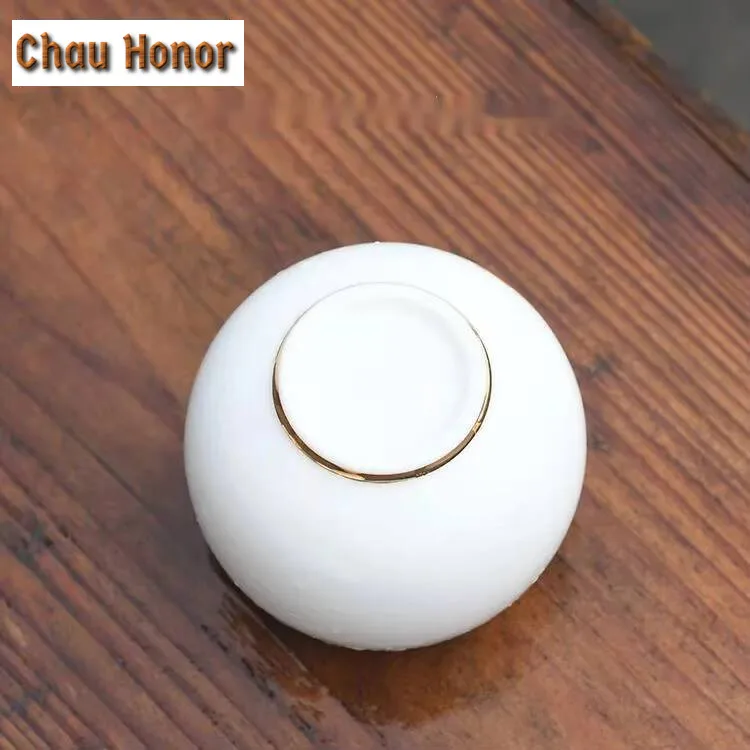 120ml Dehua White Porcelain Teacup Creative Flay Crane Art Master Cup Large Puer Tea Bowl Coffee Mug Kung Fu Tea Drinkware Gift