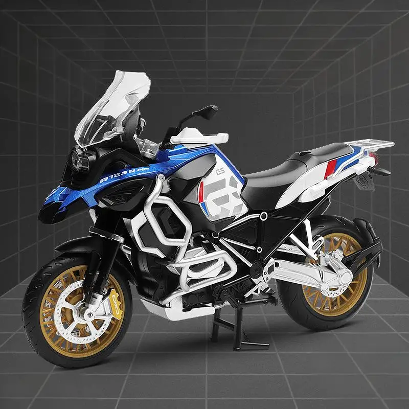 1:12 BMW R1250 GS 합금 다이캐스트 자동차 모터사이클 모델 장난감 선물 합금 모터사이클 모델 컬렉션 장식 취미 어린이용