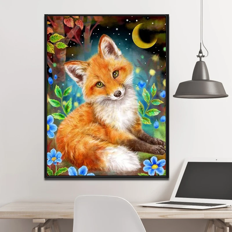 5D DIY Diamond Painting Animal Fox Rhinestone Full Mosaic Diamond  Embroidery Handmade Gift Wall Decoration New Arrival A09 - AliExpress