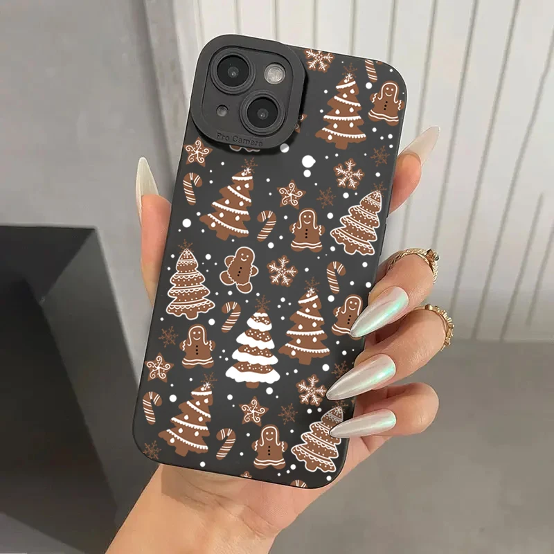 Festive Christmas Tree Graphic Shockproof Phone Case with Bumper Protection