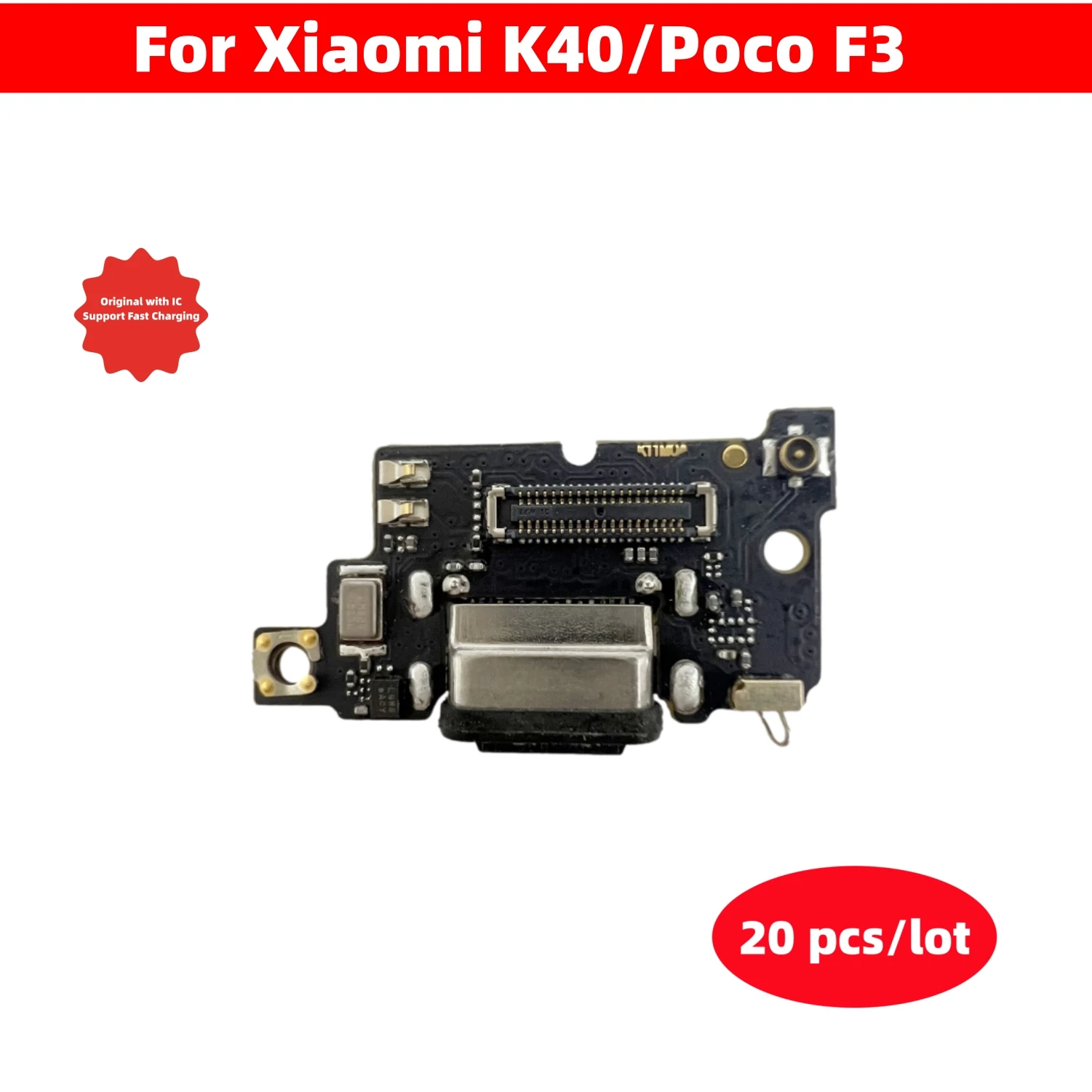 

20 Pcs/Lot USB Charger Dock Connector Board Charging Port Flex Cable For Xiaomi PocoPhone Poco F3 K40