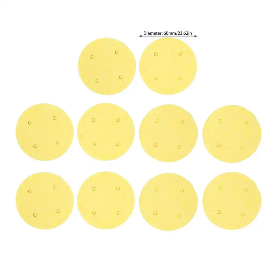 10pcs 60mm EMS Electrodes Conductive Pads Sponge Reusable Replacement for Interference Electrotherapy Instrument TENS Unit Pads