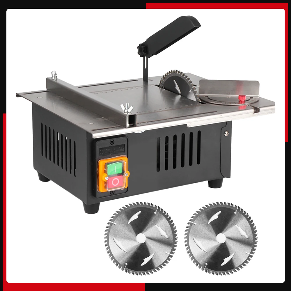 Electric Saw Electric Circular Saw 2500W Woodworking Decoration Table Saw Upgraded Stainless Steel Table Top with Angle Ruler and Adjustable Backing
