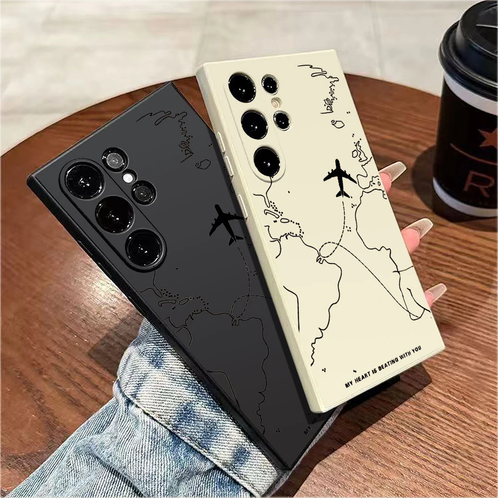 Airplane Route Design Phone Case