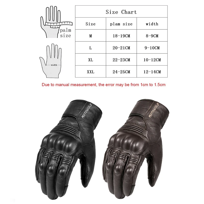 2023 Leather Waterproof Motorcycle Winter Gloves for Men Warm Thermal Guantes  Moto Invierno Hombre Impermeable Gant Moto Hiver - AliExpress