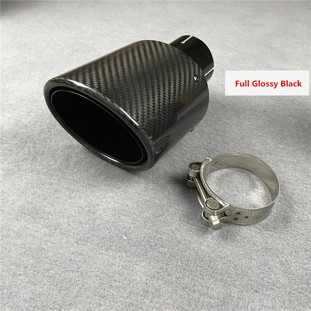thumbnail image 1 of Puntas de escape de fibra de carbono ovaladas de una pieza para el superdeportivo Kia Stinger GT, mejora y modificación de la garganta trasera, boquillas de silenciador trasero, 1 of 5