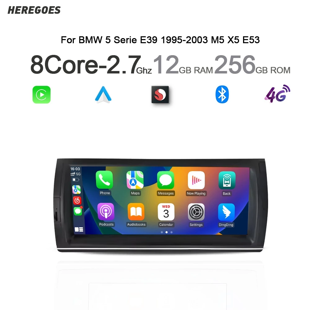 12GB 720P Android 14 Auto Radio Für BMW E53 5 Serie E39 M5 1995-2005 GPS Navigation Carplay multimedia-Player Bluetooth Wifi