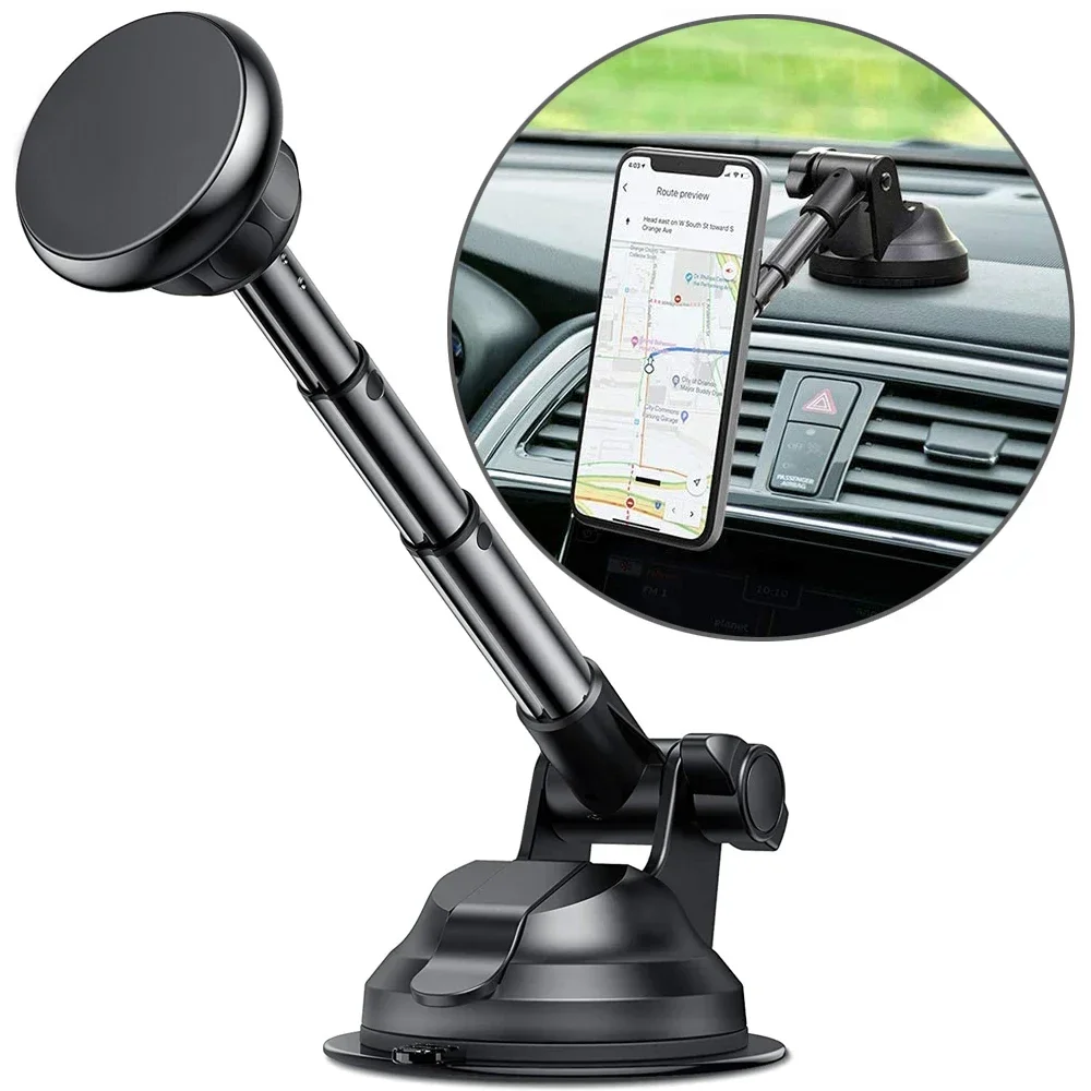 

Universal Magnetic Car Phone Holder Mount Suction Cup Magnet Mobile Cellphone Support Stand for Xiaomi IPhone 12 13 14 Pro Max