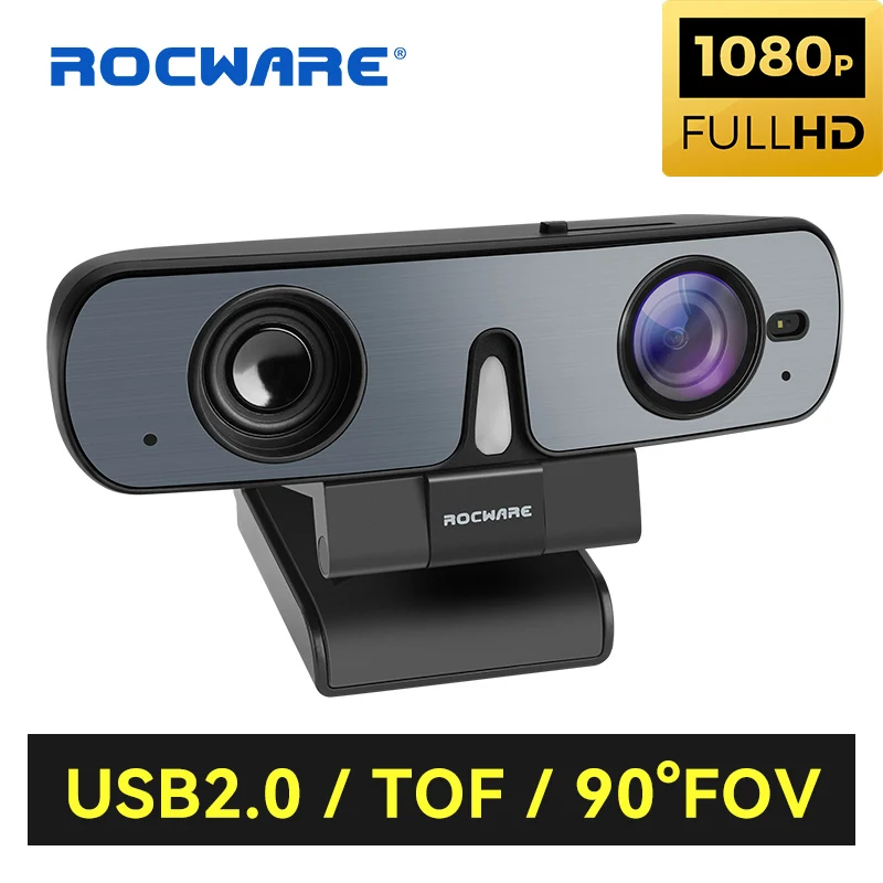 ROCWARE RC08 ALL-In-One USB Stream Webcam Mini camera for PC computer laptop  with microphone Can be used for video conference