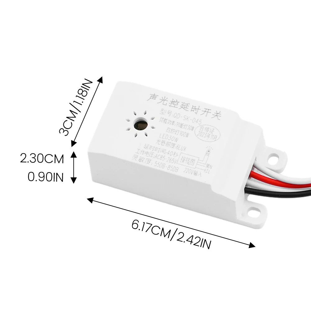 Intelligent Sound-Activated Light Switch with Sensor for Corridors, Bathrooms, and Warehouses