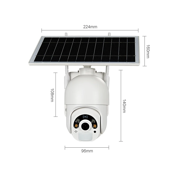 

2MP 4G ptz solar panel outdoor low power battery home security camera two way audio 6W solar board