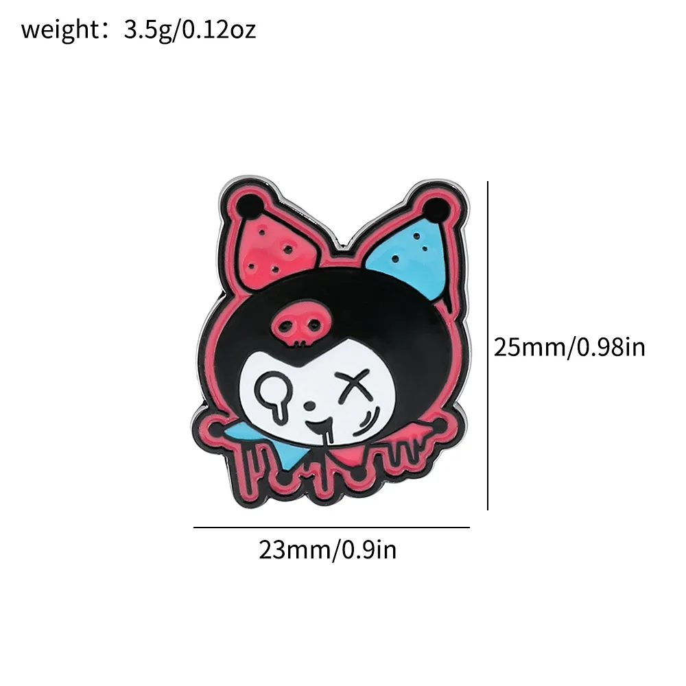 Spille in metallo smaltato Kawaii di Halloween con Hello Kitty e Pochacco, distintivi a cartone animato, spille per zaini, decorazioni per abbigliamento, accessori gioiello, regalo