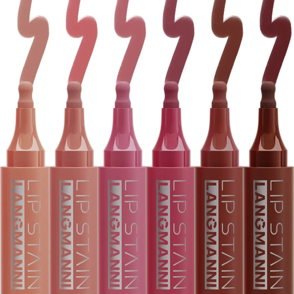 6 Colors Liquid Lip Liner Pencil Long Lasting Nude Lipstick Matte Lip Liner Stick Non-stick Cup Natural Lips Contour Pen Makeup_voghion.com