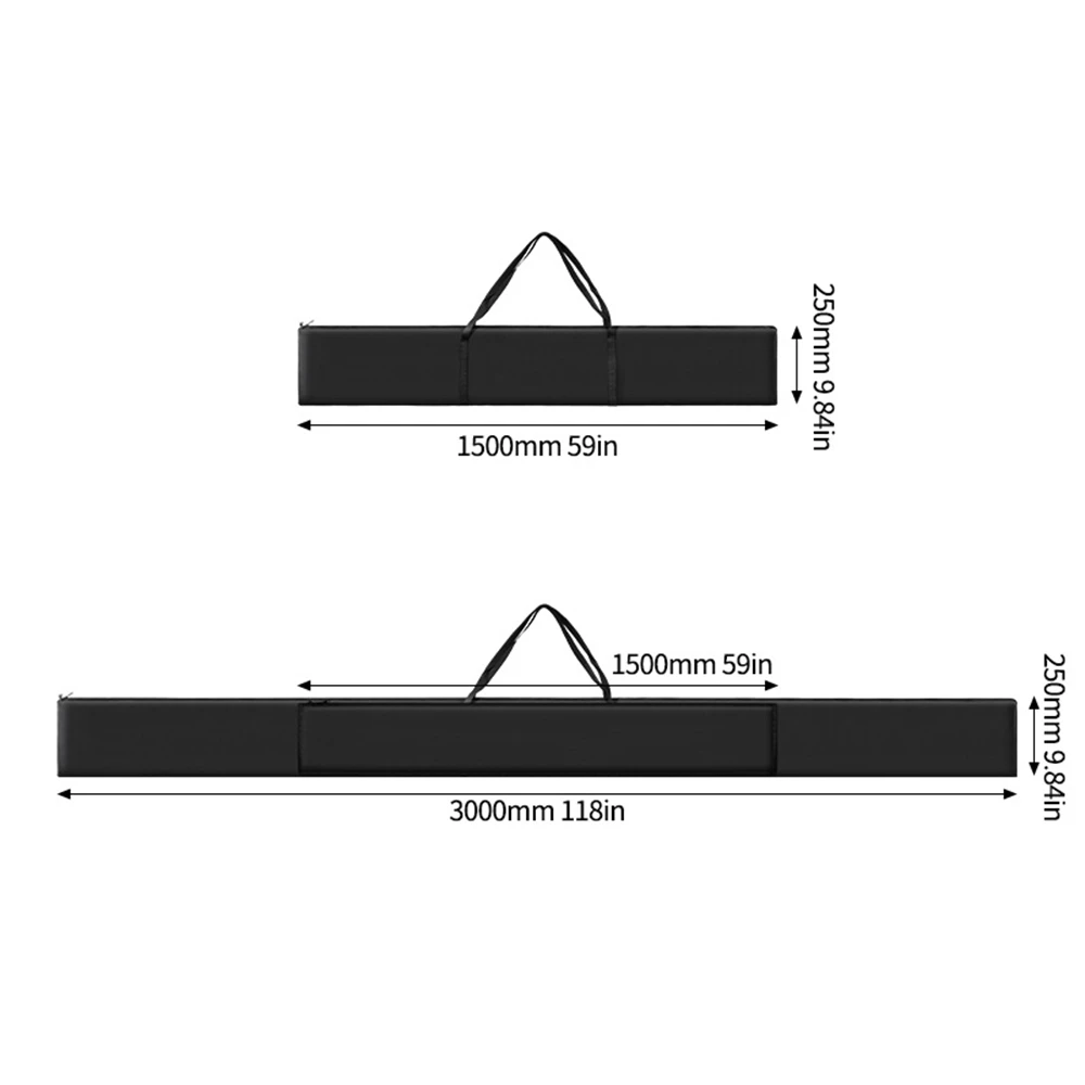 보호용 트랙 톱 가이드 레일 가방 옥스포드 천 300cm 150cm 블랙 헤비 듀티 내마모성 보호용 운반 케이스