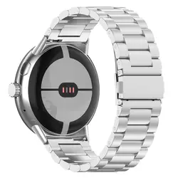 Premium Stainless Steel Replacement Strap for Pixel Watch 2 - Stylish Metal Bracelet Accessory (Silver)