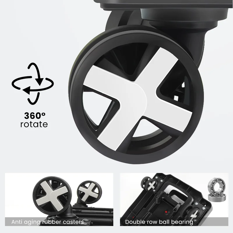 AIRAJ - عربة قابلة للطي خفيفة الوزن بعجلات، مصممة...