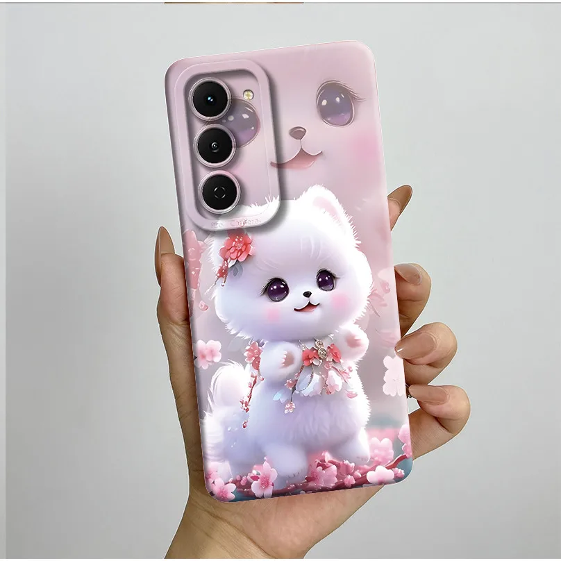 Aesthetic Flowers Slim Liquid Silicone Phone Case - Anti-Drop Protective Soft Cover