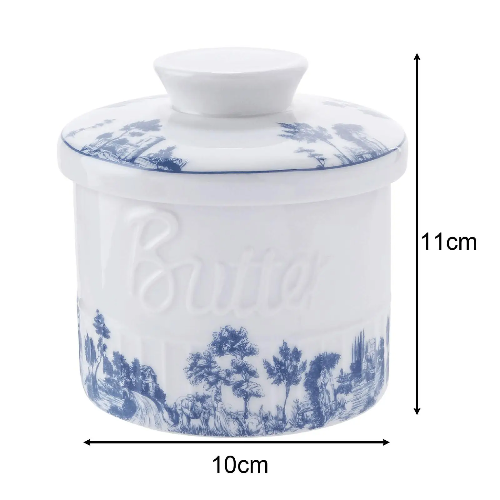 Butter Storage Box Pastoral Ceramic Butter Box French Butter Dish Keeper