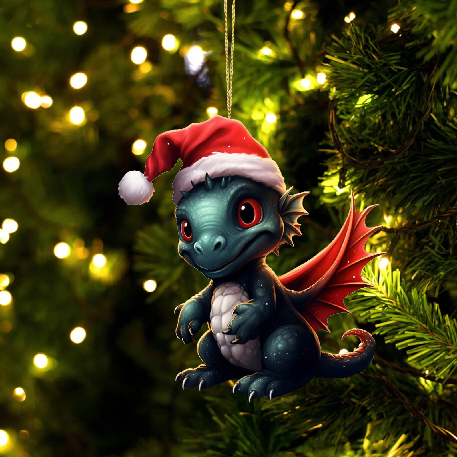 Ornament String Hang Dragon Baby Egg Hanging Ornament Christmas Tree Charm  Cute Car Pendant Decoration 2D Acrylic xmas gift 2024 - AliExpress