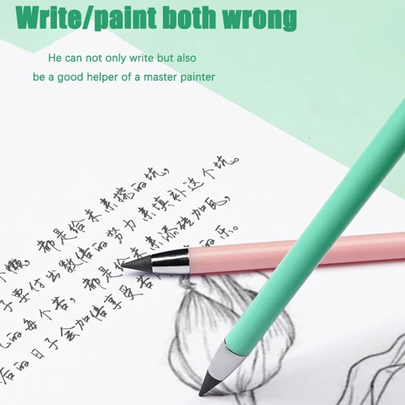 Eternal Pencil Unlimited Writing Pen Art Sketch Writing No Ink Pen Magic Pencils Kawaii HB School Supplies Stationery 6 Pcs/Set writing stationery