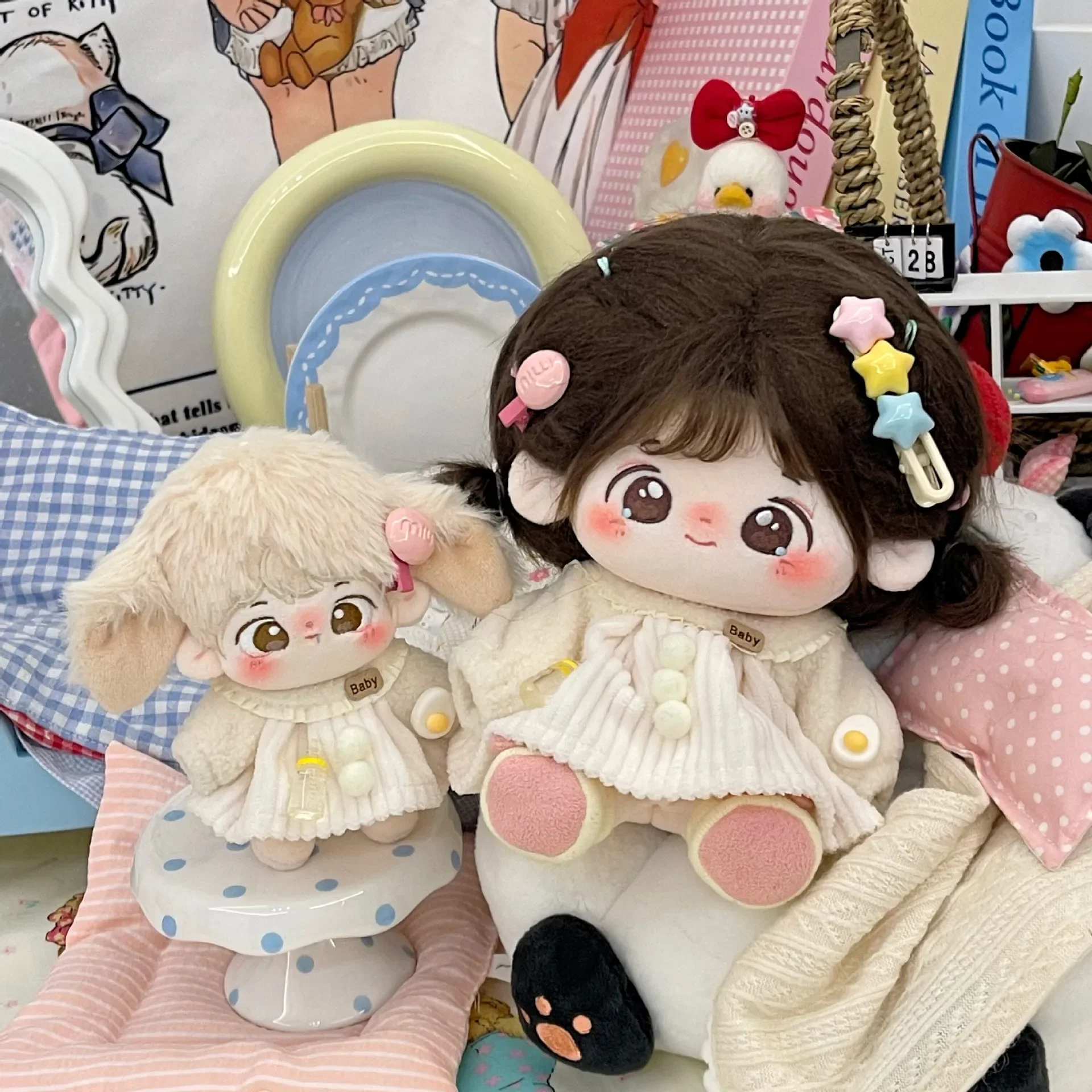 

Новые аксессуары для кукол, хлопковая одежда для кукол, плюшевая юбка, 20 см, 10 см, милая Одежда для кукол, красивый нежный эксклюзивный дизайн, подарок