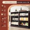 Wood Dresser for Bedroom, Wide Chest of Drawers, Large Brown Storage Tower Unit, Modern Store Organizer for Living Room, Hallway 4