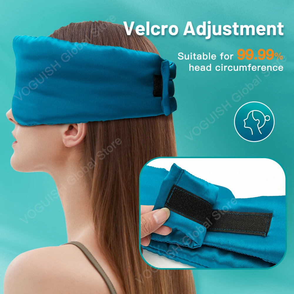 100% Natural Mulberry Silk Sleeping Eye Mask Silk Eye Patch Blackout Light Eyeshade Travel Nap Eyepatch Soft Smooth Blindfold