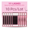 Qeelasee 10 pcs/lot Y-shape Lashes Hand-woven Faux Mink YY Eyelashes Super Soft False Eyelash Grafting Russian volume Lashes 2