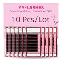 Qeelasee 10 pcs/lot Y-shape Lashes Hand-woven Faux Mink YY Eyelashes Super Soft False Eyelash Grafting Russian volume Lashes 2