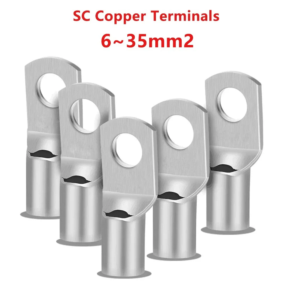 Description Picture 4 of item5PCS/10PCS 6~35mm2 Crimp Terminal Wire Welding Cable Connector Kit Bolt Hole Tinned Cable Lugs