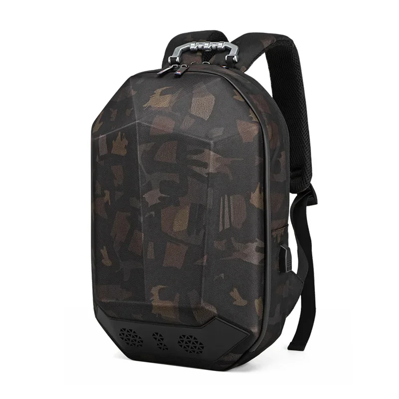Mochila para hombre EVA estilizada para ordenador, para exteriores, para montar a caballo, rígida, para casco, para viajes, deportes, música, doble