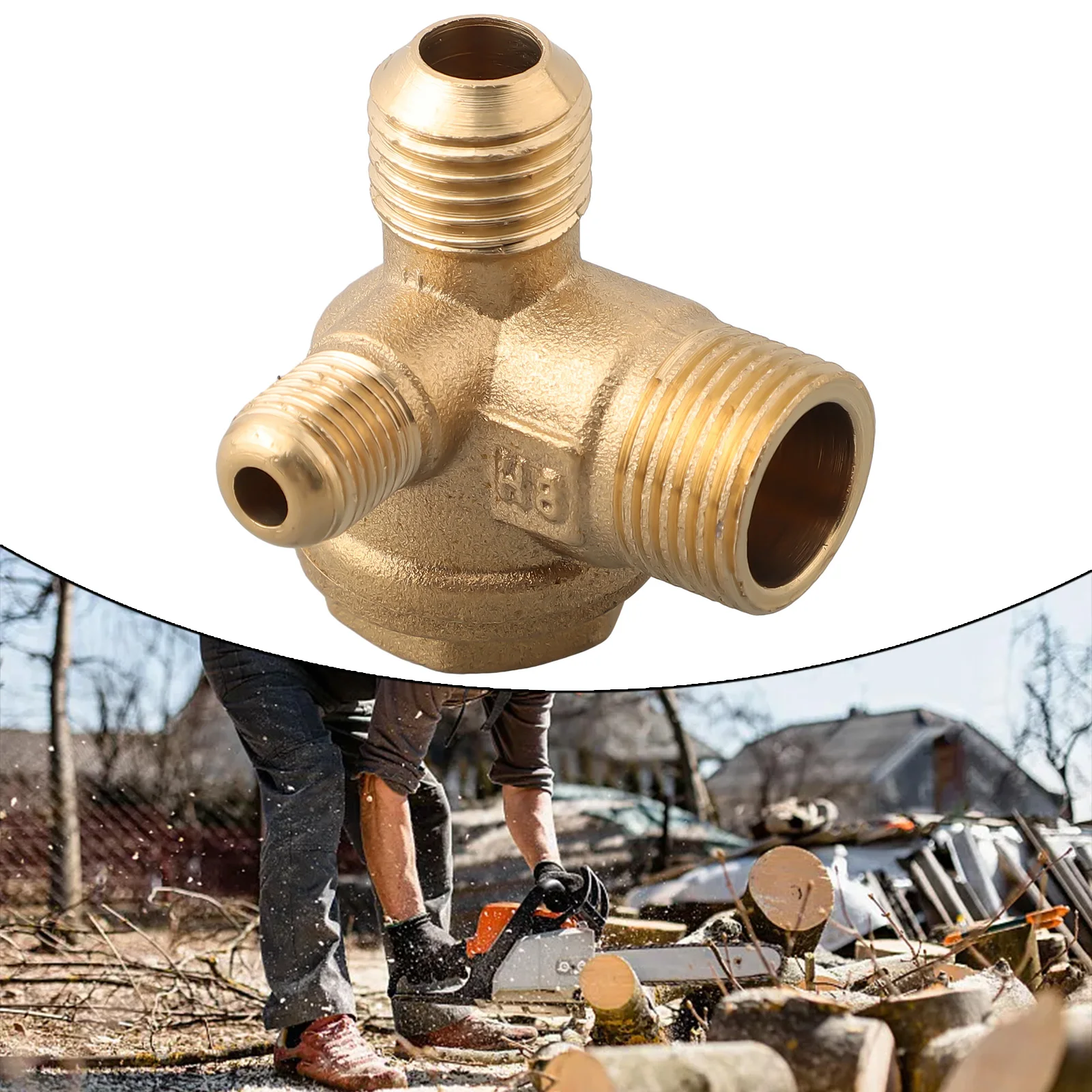 Unidirectional Air Pump Check Valve Connect Pipe Fittings Brass Cut-off Valve Air Compressor Accessories Replacement